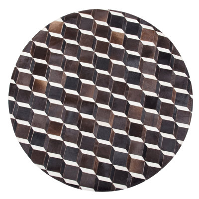 Round Zoey Geometric Hand Woven 140cm X 355.6cm Area Rug