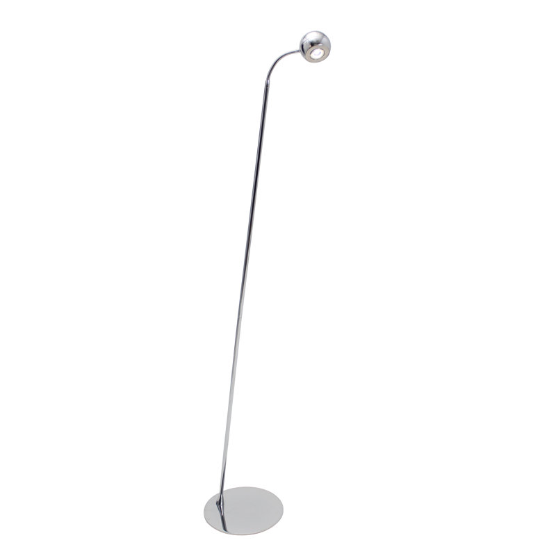Atomic 54.5'' LED Task Floor Lamp, Silver