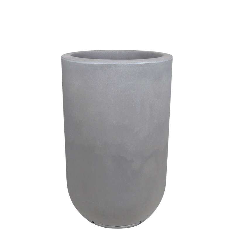 Pot à fleurs rond de 19,7 pouces Petar ECOBO, utilisation intérieure et extérieure Decora, H 24,8 po x l 15,7 po x P 15,7 po