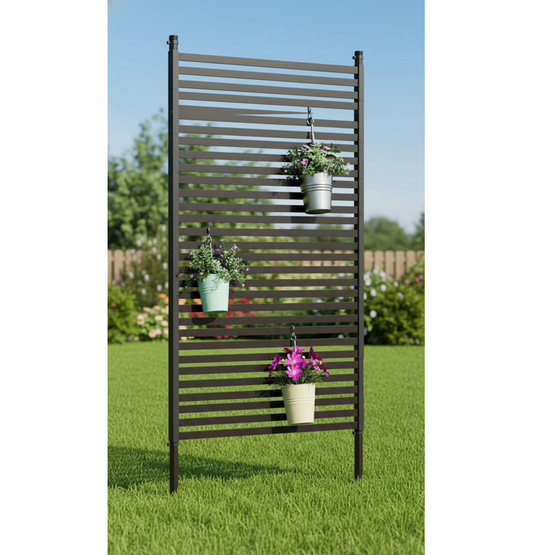 Freestanding Plastic Privacy Screen, Weatherproof