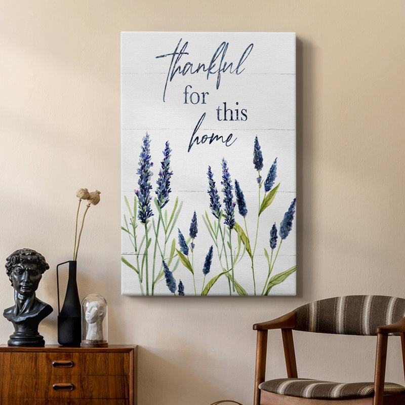 Reconnaissant pour cette maison - Cavas de galerie sur mesure, H 12 po x l 8 po