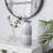 Ceramic Decorative White Vase with Triangle Patterns-1062644465