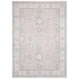 Hand Knotted Wool Area Rug in Beige And Ivory