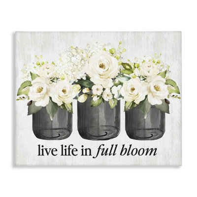 Life In Full Bloom Canvas Wall Art by Lettered and Lined