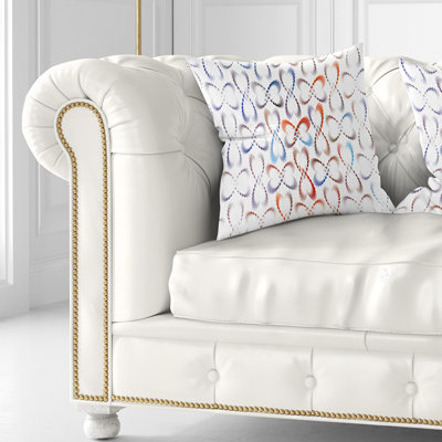 «Butterflies Fractal Outline Art», coussin imprimé abstrait