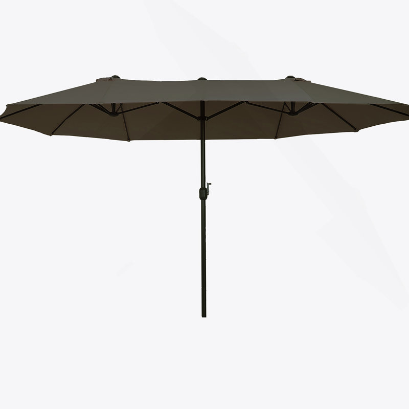 Parasol d'extérieur à double face exceptionnel pour diverses occasions et espaces, Gris