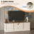 Farmhouse TV Stand, With Storage Cabinets-123885804