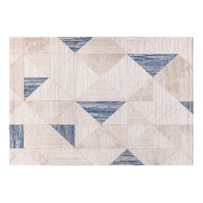 Tapis bleu marine luxueux de 6,6 x 9,5 pi | 100% acrylique, hauteur des poils de 0,4 po | Tissé à la machine avec base en coton / jute | Résistant aux taches, facile à nettoyer, parfait pour le décor du salon et de la chambre à coucher