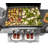 Cuisinart 3-Burner 28” Outdoor Griddler and Broiler Combo, 2-in-1 Carbon Steel Flat-Top Grill and Broiler with Hood