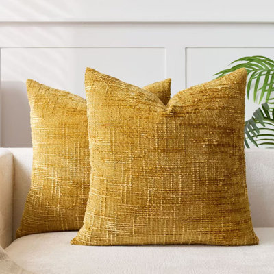Textured Chenille Throw Pillow Covers