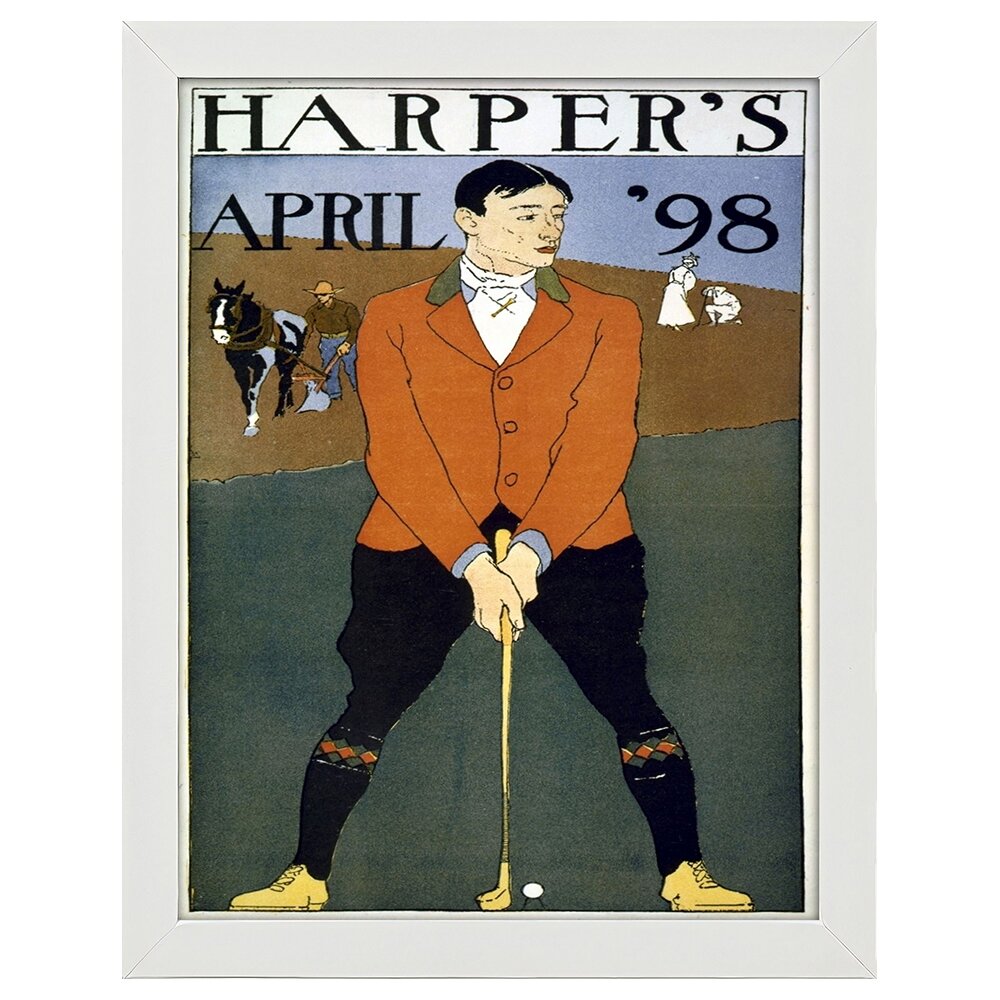 Leinwandbild Vintage Advertising Poster Harper''s April 1898