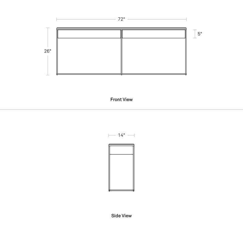 Construct 72'' W Console Table