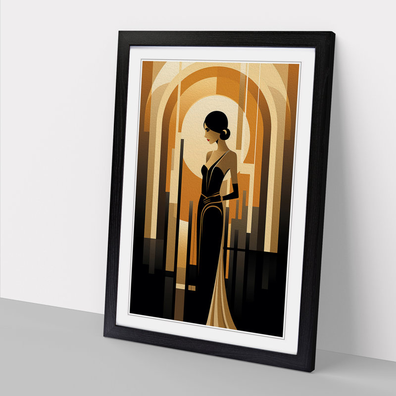 Single Picture Frame Print on Wood, Black Framed, 34cm H x 25cm W