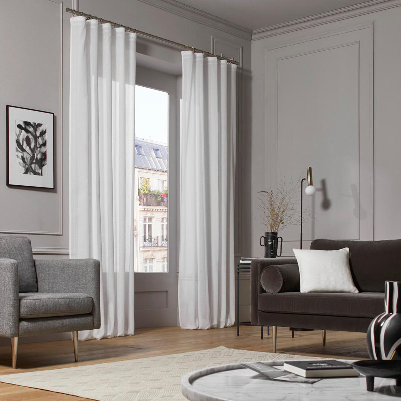 Kea Tab Top Semi Sheer Door Curtains, 200 W x 280 D cm