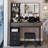 41" Vanity Table With LED Mirror And Storage For Large Space-1328815000