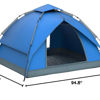 Instant Popup Tents 2-3 Persons With Footprint Tarp Easy Setup Camping Tent With Rainfly Double Layers Waterproof Automatic Hydraulic Mechaism