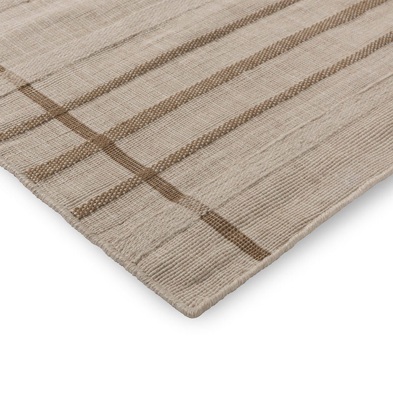 Zona Outdoor Flatweave and Hand Woven Striped Area Rug, Rectangle 4'7" x 6'7"