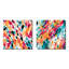 Cristyn - Ensemble de 2 collages carrés abstraits-102161919-102161920