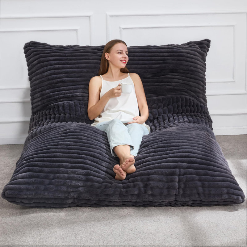 Fauteuil à billes 3 en 1, Gris foncé