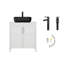 Meuble-lavabo simple 30 po avec lavabo moderne autoportant-449356975