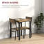 Ensemble de table de salle à manger 3 pièces pour 2 personnes, table de cuisine moderne et chaises, ensemble de salle à manger pour coin-repas, petit espace, appartement, économie d'espace, brun rustique-743155420-743155421