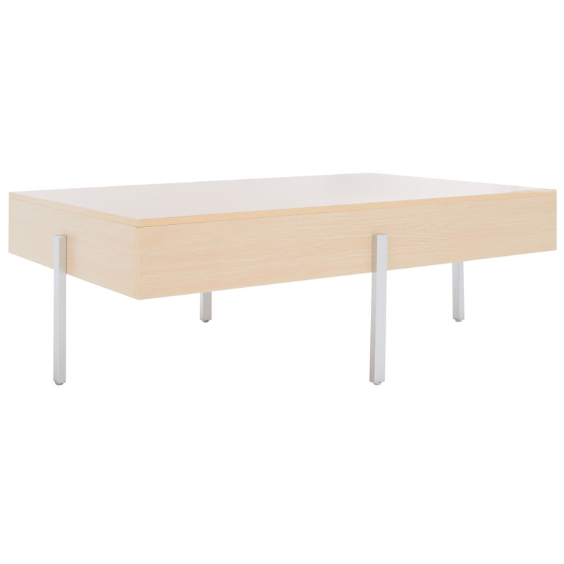 Table basse 4 pieds Ananas, Naturel, Blanc