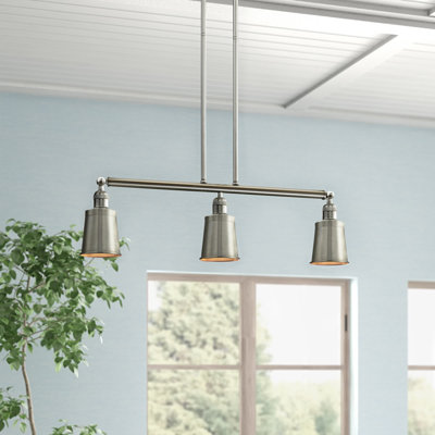 Luminaire suspendu linéaire à 3 lumières pour îlot de cuisine Lavender Hill
