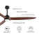 72" 3-Blade Solid Wood Ceiling Fan With LED Light And Remote Control