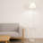 Modern Pleated Cream Floor Lamp With Table Top And Dimmable Bulb