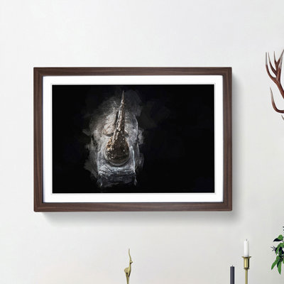 Rhino in the Shadows in Abstract - Picture Frame Graphic Art Print