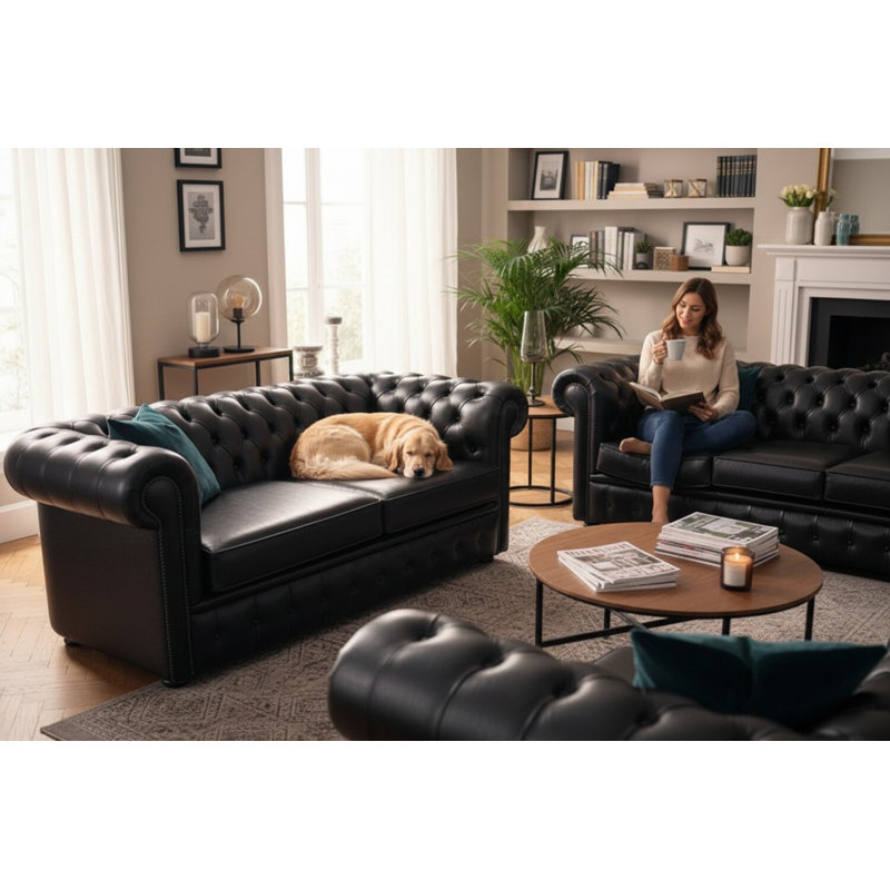 Living Room Sets, Black