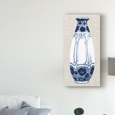 Blue & White Vase II - Print on Canvas