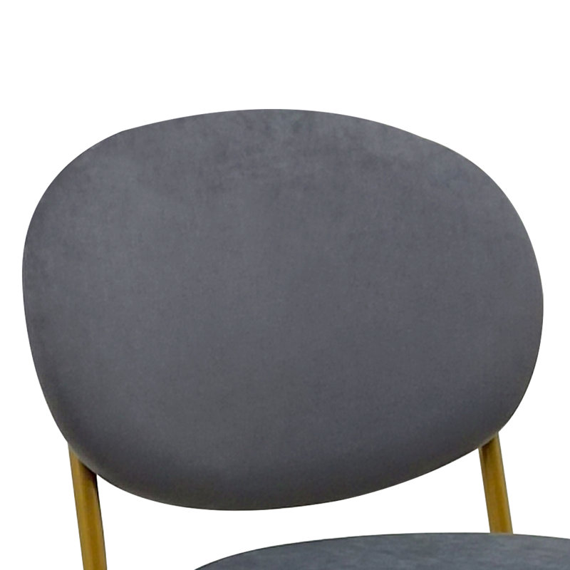 Ensemble de 2 tabourets de bar rembourrés en velours avec tabouret de comptoir rond avec dossier et repose-pieds pour îlot de cuisine