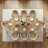 47"-83" Extendable Round To Oval Dining Table Set,Modern Pedestal Wood Dining Table With Upholstered Barrel Chairs-1930943381-1930943404