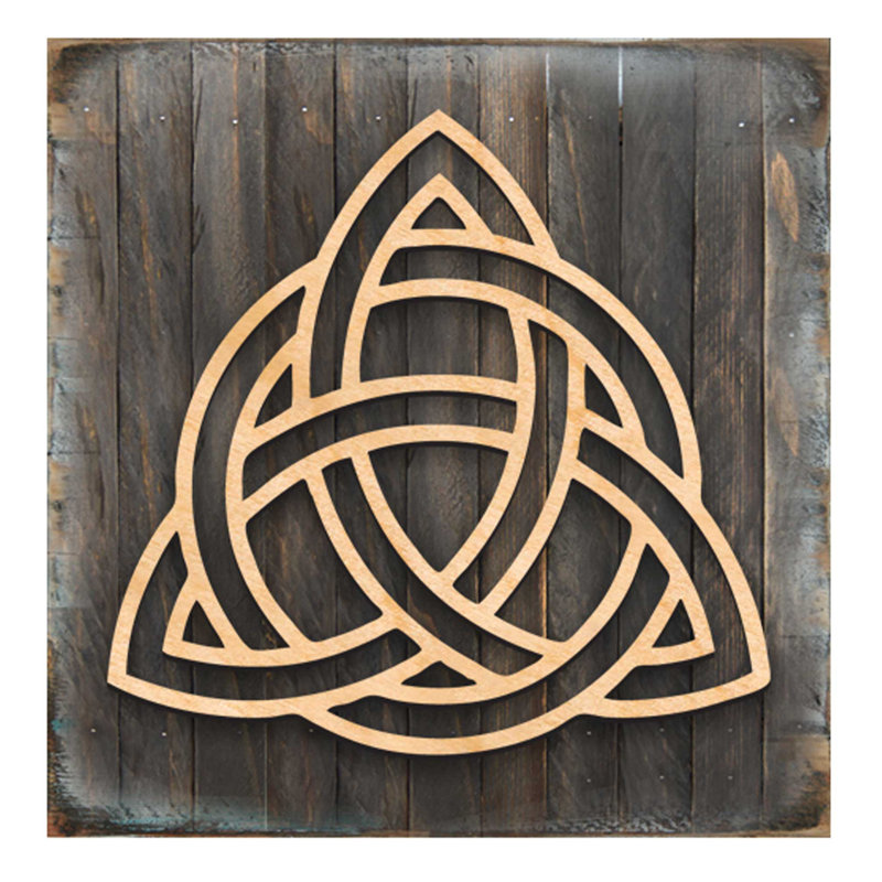 Décoration murale blocs en bois celtique spiral symbol, H 24 po x l 24 po x P 2 po