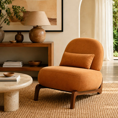 Ensemble de 2 chaises d'appoint sans accoudoirs avec pieds en bois massif, sièges rembourrés doux pour salon, chambre à coucher, appartement, salle d'attente, balcon, chaises de lecture confortables avec construction stable et robuste