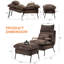 Fauteuil inclinable moderne avec repose-pieds, fauteuil en tissu de lin avec dossier réglable et coussin-889358844