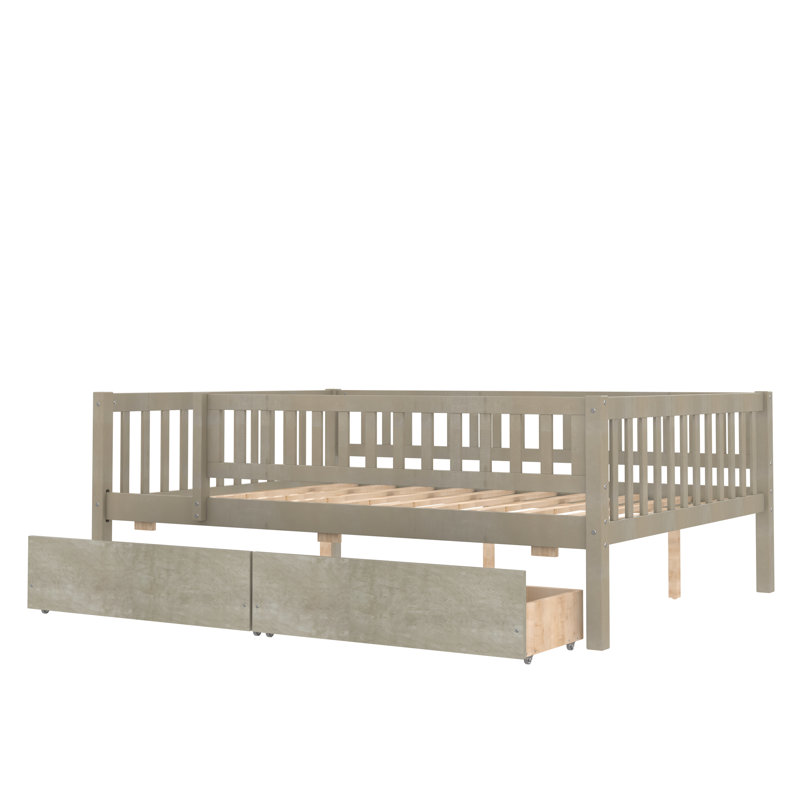 Miyamoto Kids Full Daybed with Drawers, Natural