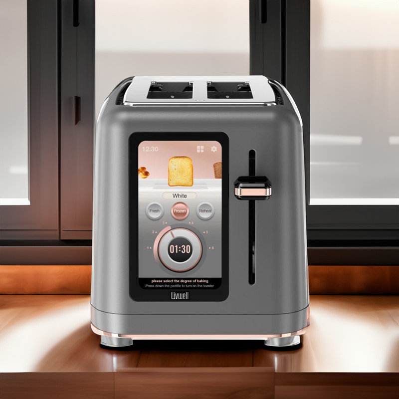 Livwell Touch Iq Matte Grey 2-slice Toaster 