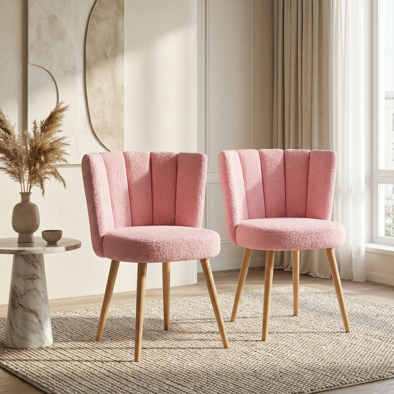 Ensemble de 2 chaises de salle à manger Modern Light, Rose clair