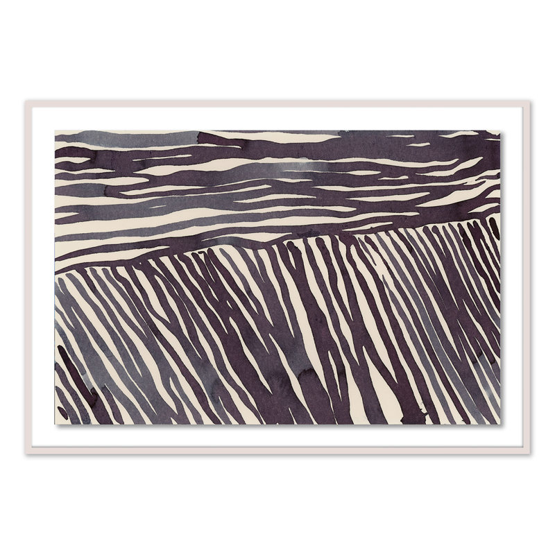 « night field 5 », reproduction encadrée, H 42 po x l 60 po x P 2,5 po, Blanc délavé