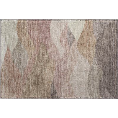 Premium Machine Washable Mayfield AMF2378 Abstract Rug