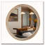 Miroir mural rond rond en rotin tissé