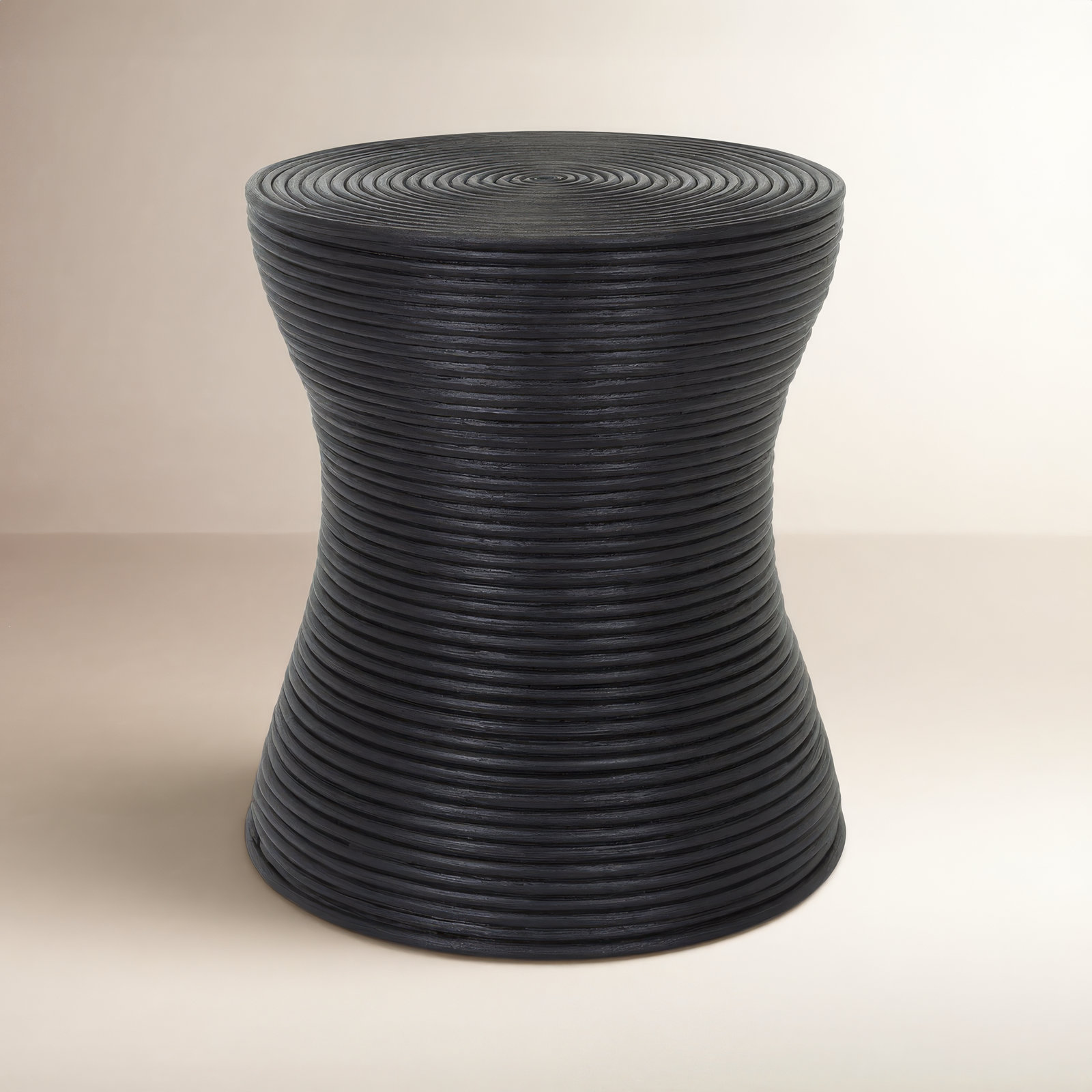 Holcomb 16" Rattan End Table, Black