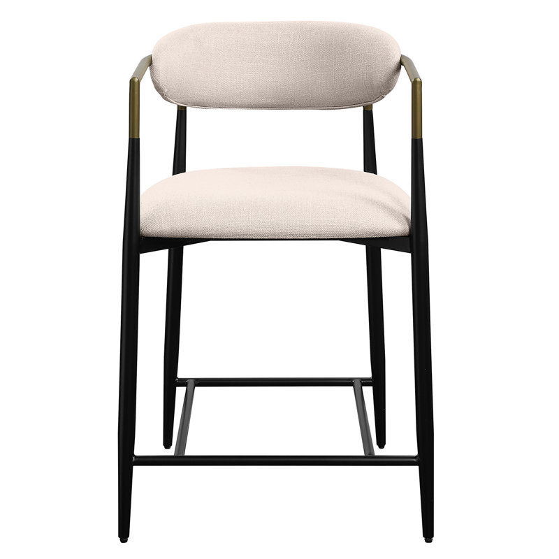 Counter Height Chair Counter Stool with Armrest, Beige, 1
