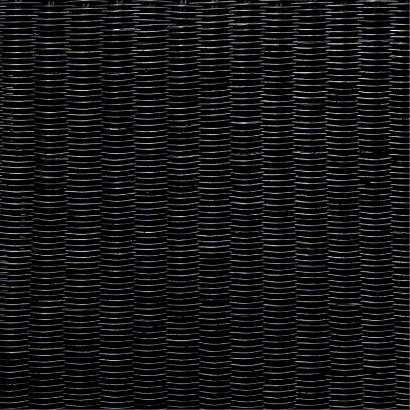 Woods Black Woven Rattan Square Coffee Table, Black