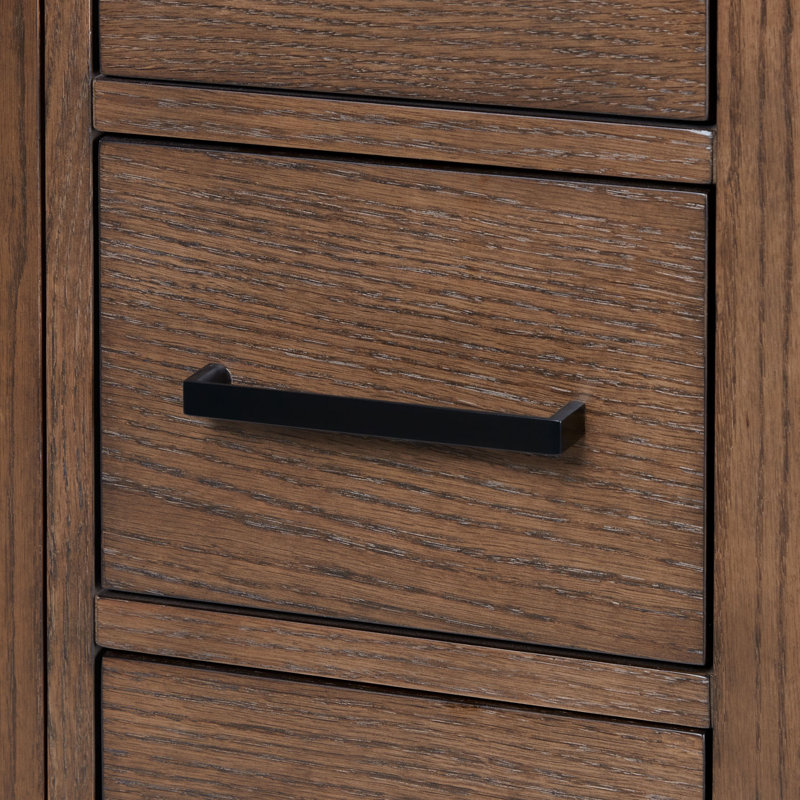 Cambridge 37'' W Single Vanity, Rectangular, Brown Oak, Pure White Quartz
