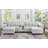126" Modern Multifunctional Sectional Sofa With Bluetooth Speakers And RGB LED Lighting-122062007