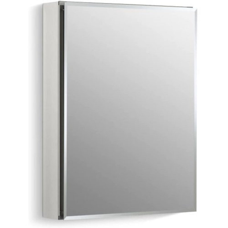 Armoire à pharmacie sans cadre à 1 porte avec 3 tablettes réglables Tishani