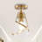 Glass Semi Flush Mount Ceiling Light